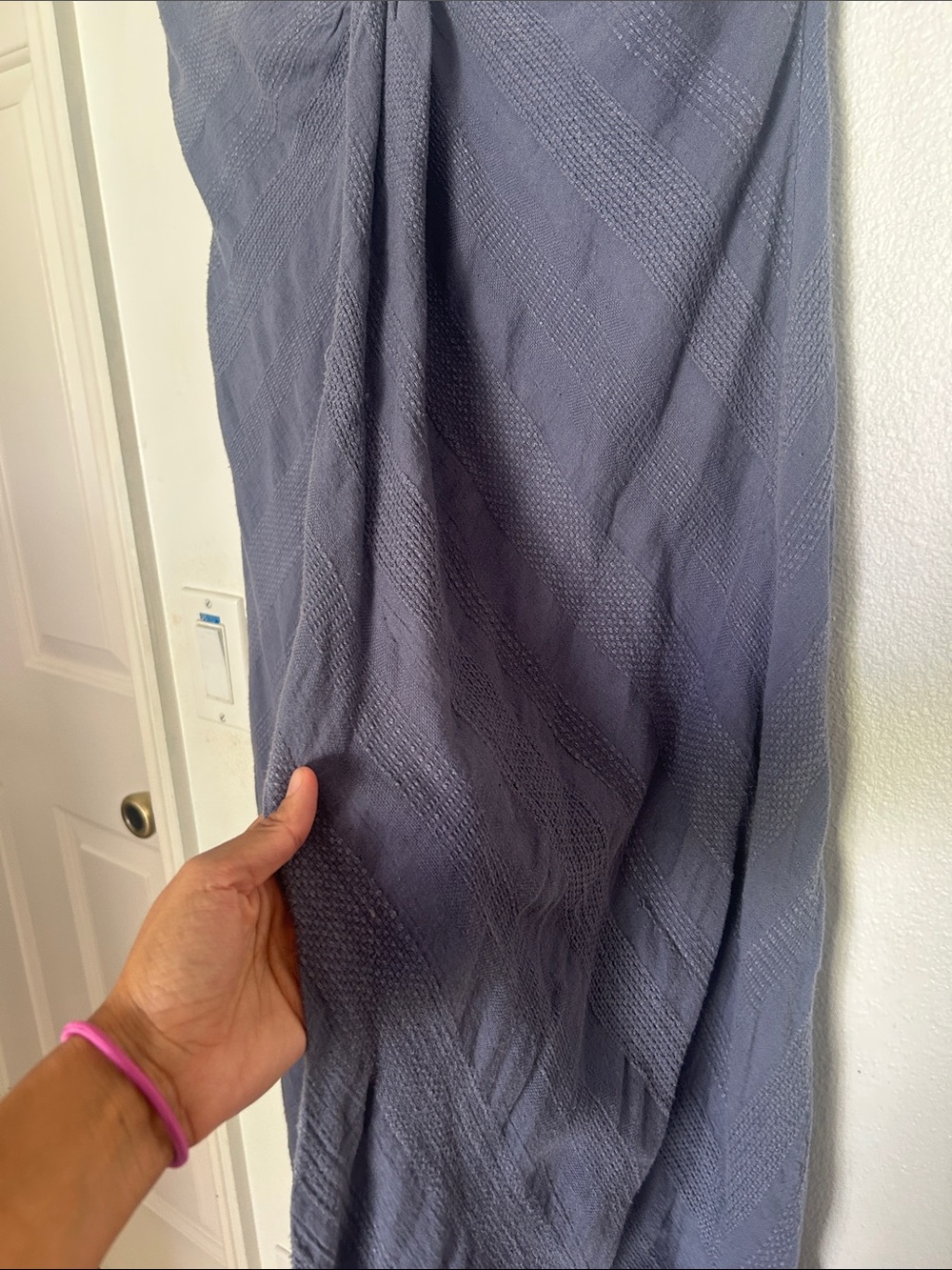 Free People Strapless Tie-Front Maxi Dress in Dusty Lavender - Picture 6 of 7